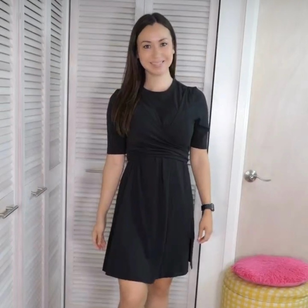 Lululemon cotton wrap front t-shirt dress size 6